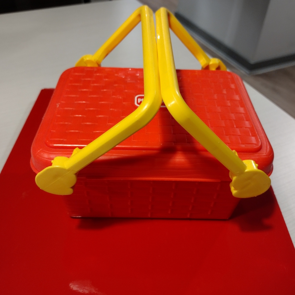 Red and Yellow Food Storage Basket